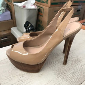 Jessica Simpson Tan Peep Toe